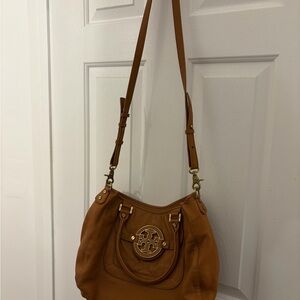 Tory Burch Brown Leather Shoulder Bag